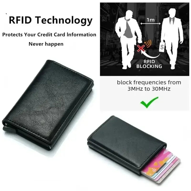 Men Wallet Card Holder Purse Carbon Fiber Men