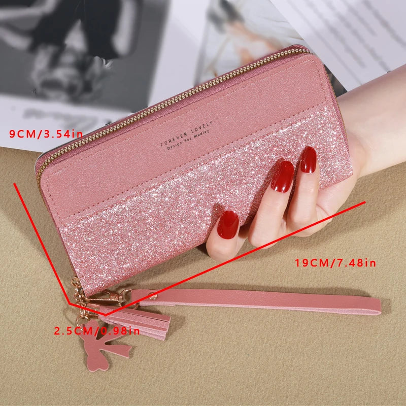 Wallet Ladies Long Bag Coin Card Holder PU Leather
