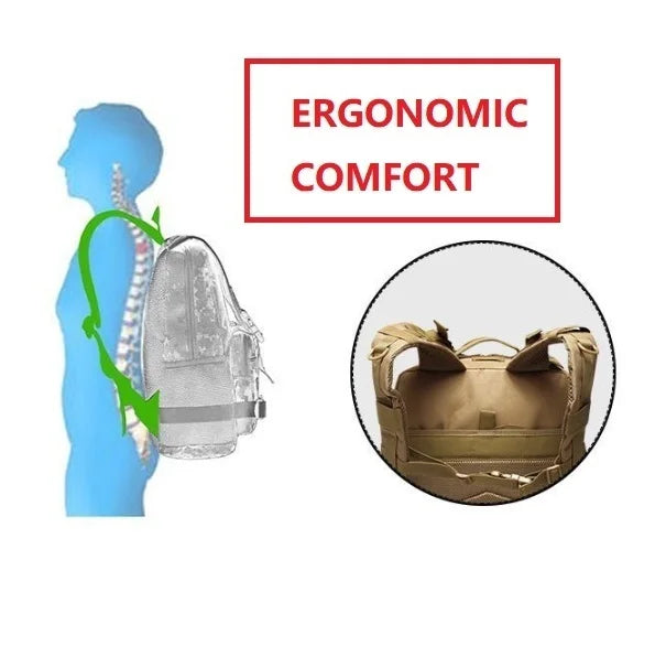 30L/50L 1000D Nylon Waterproof Trekking Fishing Hunting Bag Backpack