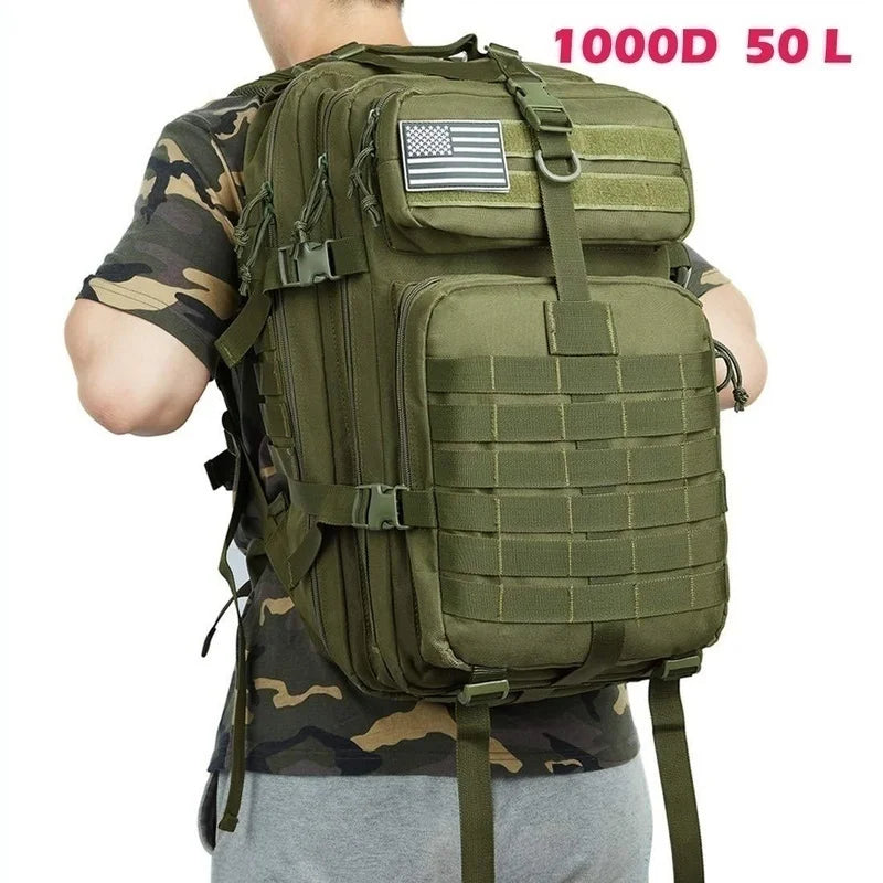 30L/50L 1000D Nylon Waterproof Trekking Fishing Hunting Bag Backpack