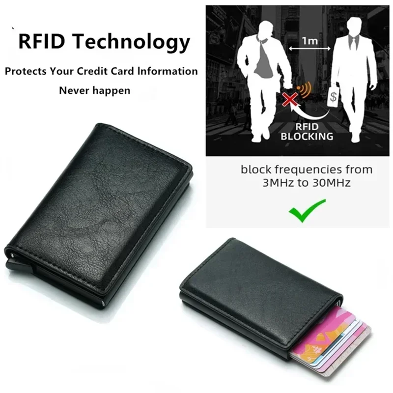 Men Wallet Card Holder Purse Carbon Fiber Men