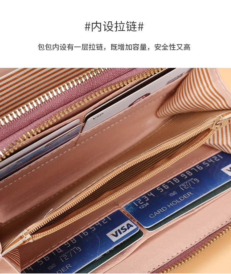 Women Double Zipper Wallets