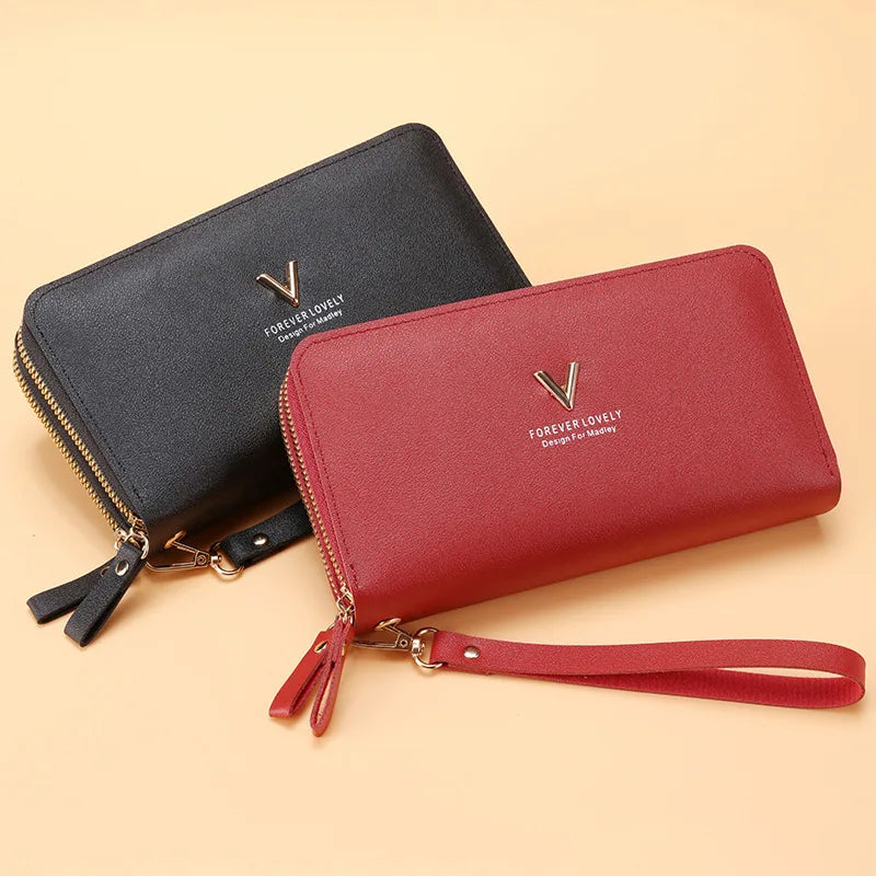 Women Double Zipper Wallets