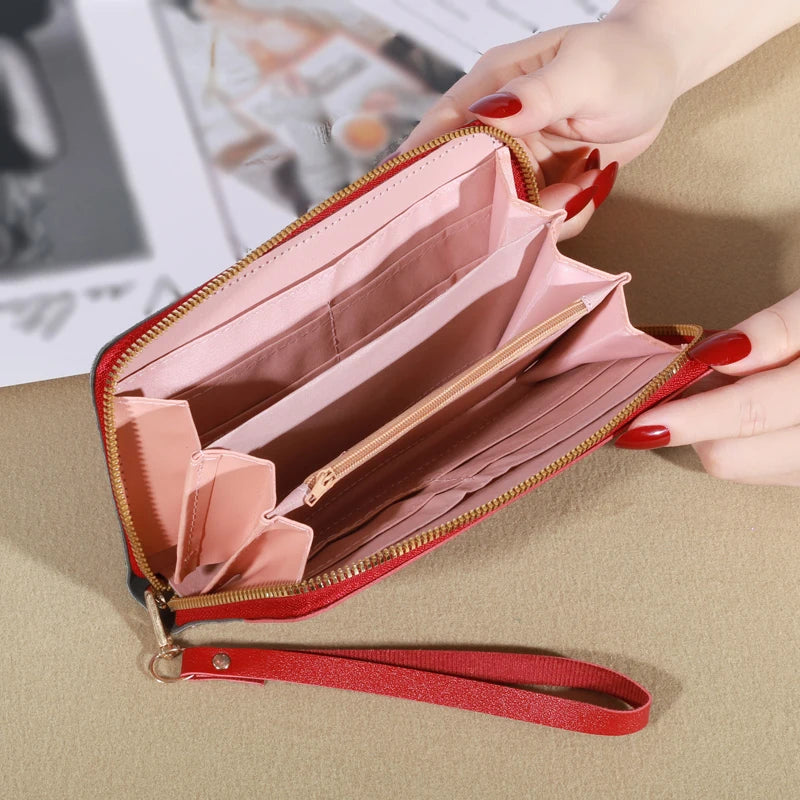 Wallet Ladies Long Bag Coin Card Holder PU Leather