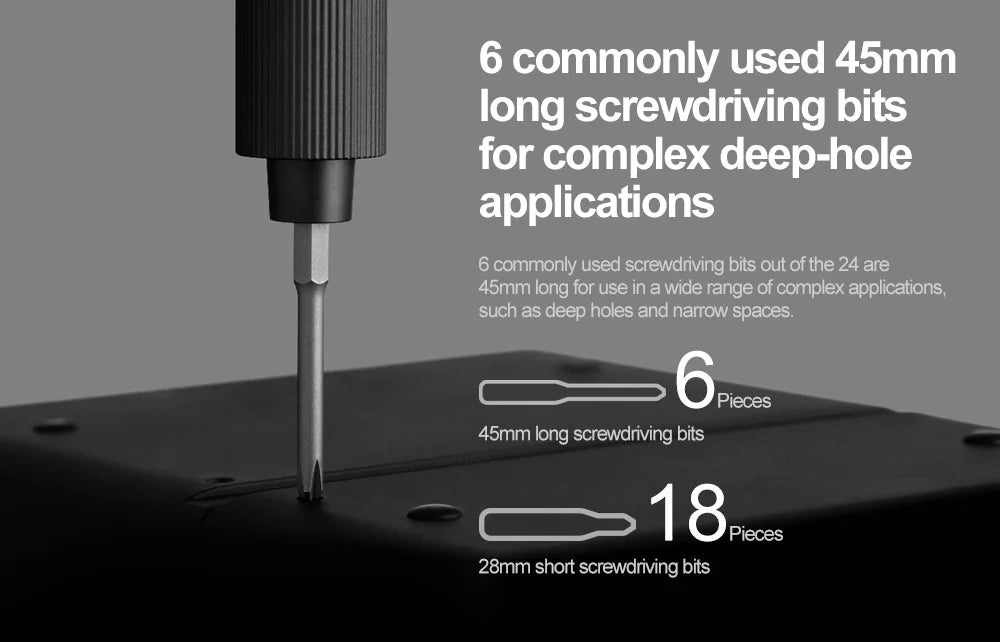 Xiaomi Mijia Electric Precision Screwdriver Magnetic Kit with 24 PCS