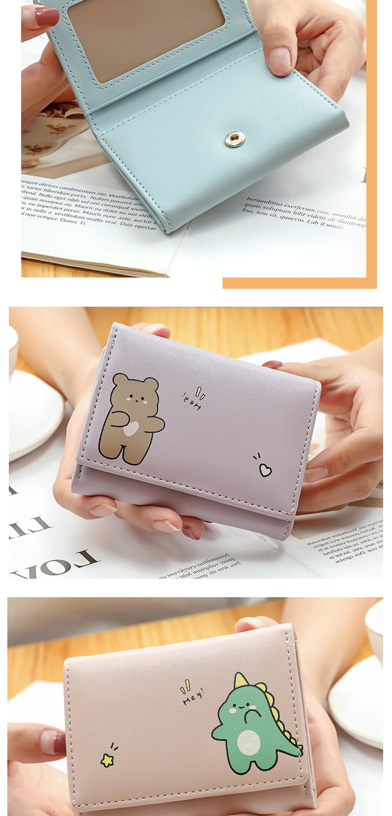 Women Short Cute Small Wallets