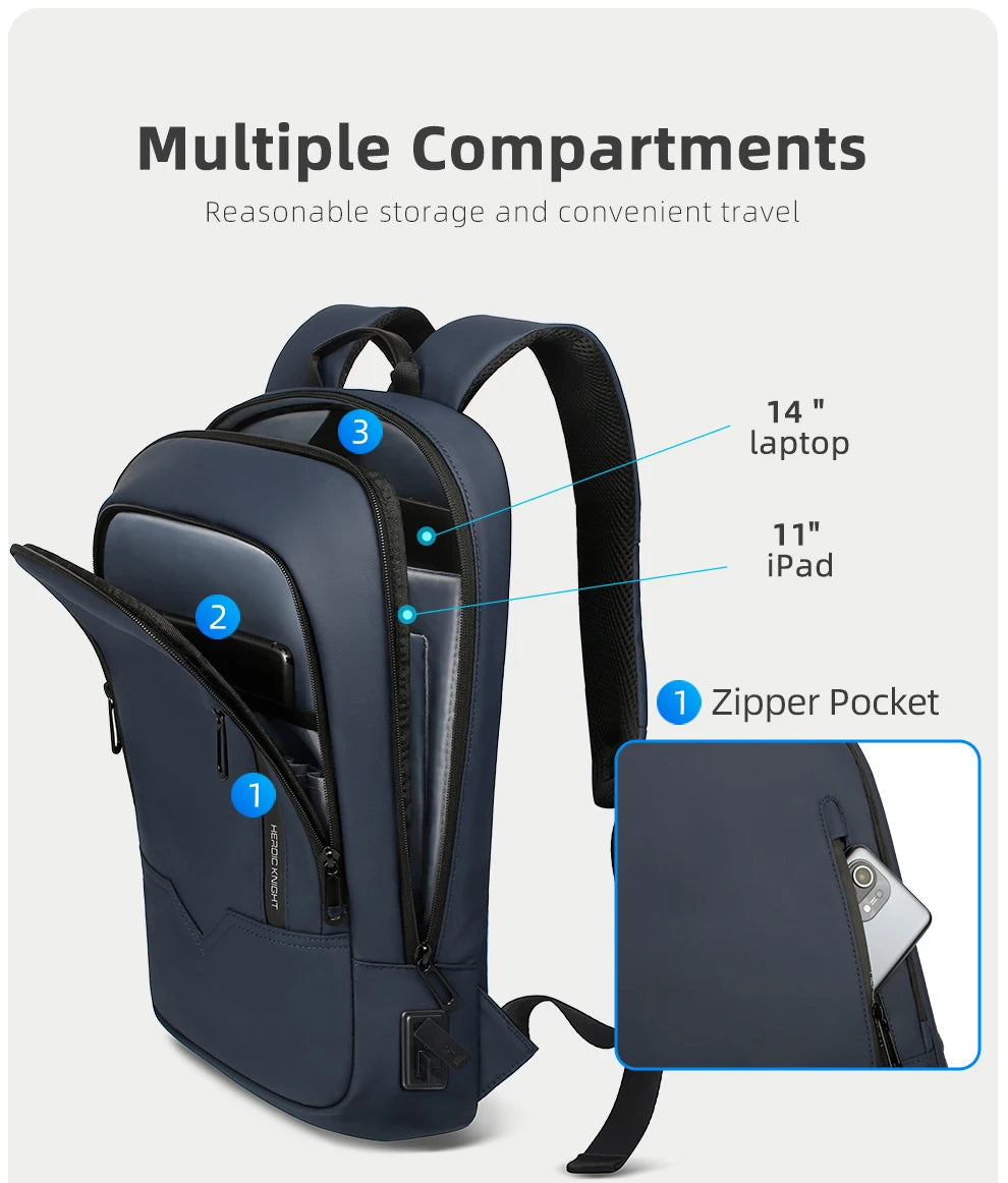 Slim Backpack For Men 15.6 Inch