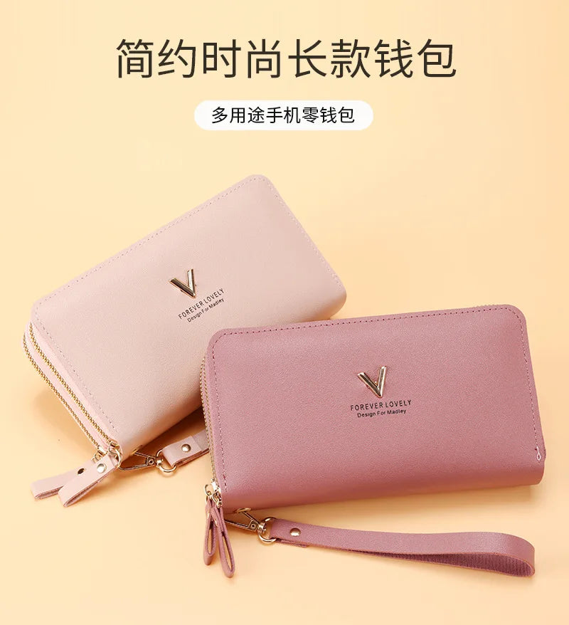 Women Double Zipper Wallets