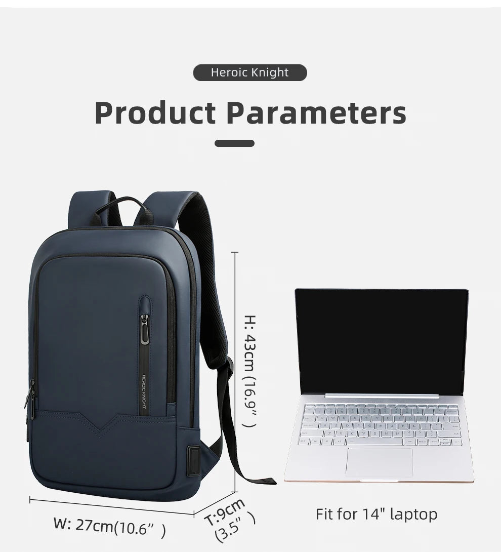 Slim Backpack For Men 15.6 Inch