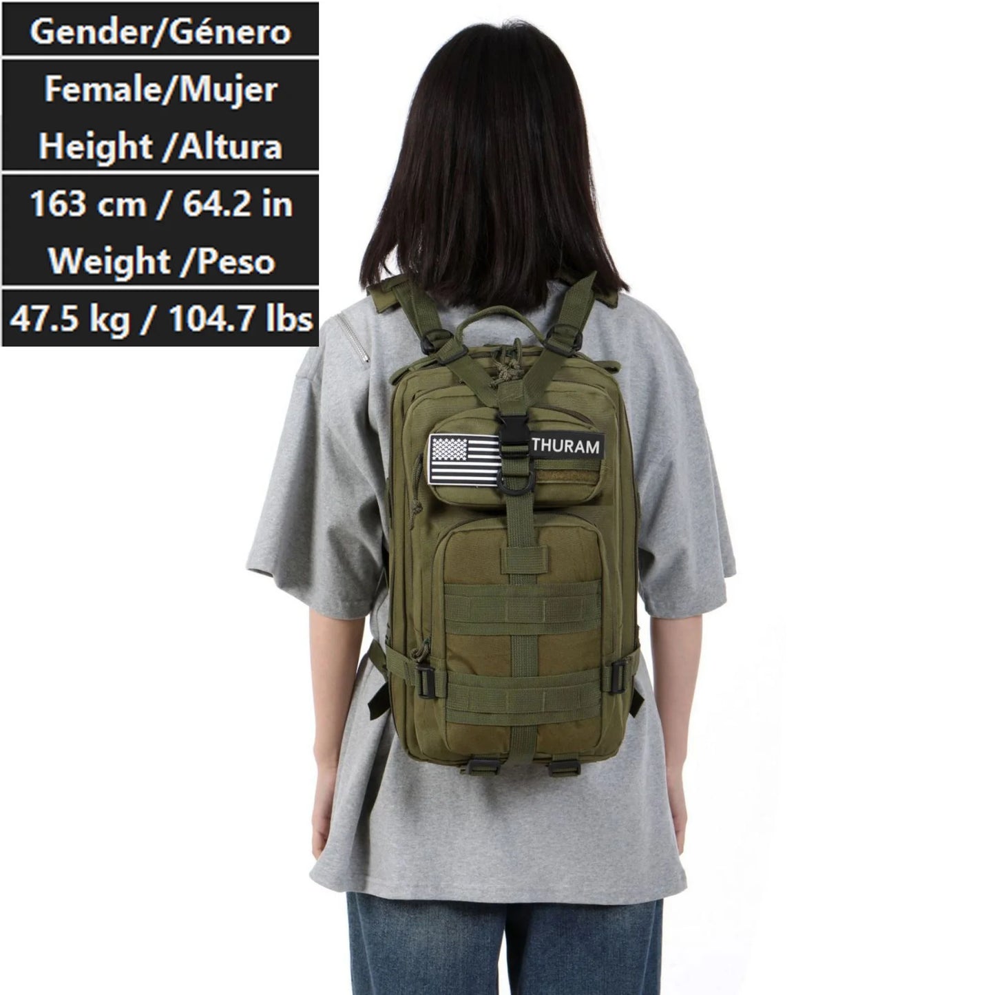 30L/50L 1000D Nylon Waterproof Trekking Fishing Hunting Bag Backpack