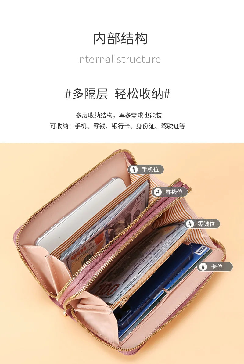 Women Double Zipper Wallets