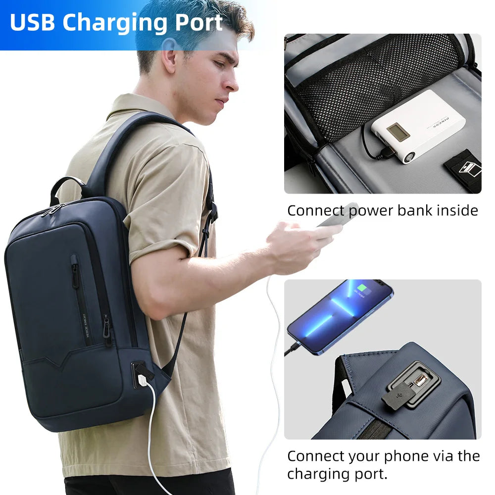 Slim Backpack For Men 15.6 Inch
