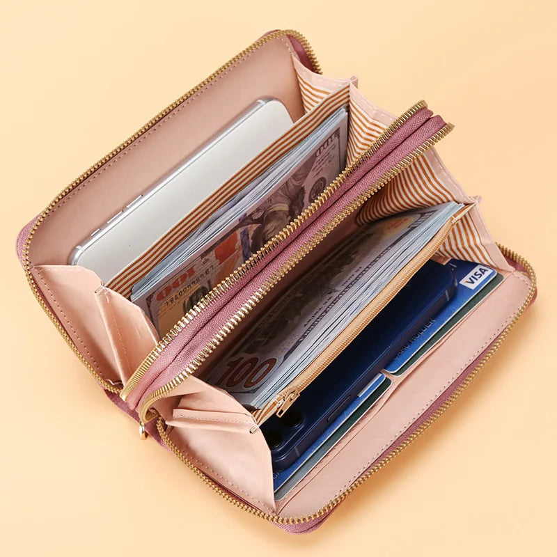 Women Double Zipper Wallets
