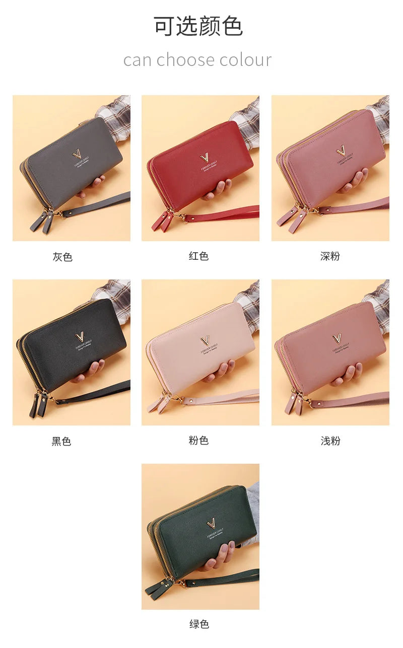 Women Double Zipper Wallets
