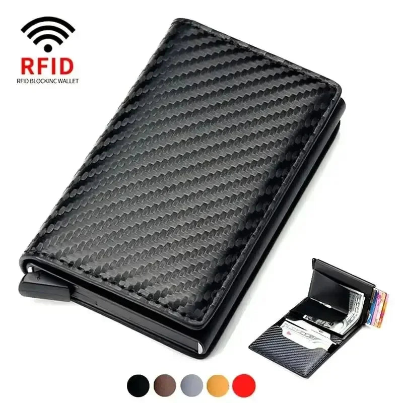 Men Wallet Card Holder Purse Carbon Fiber Men